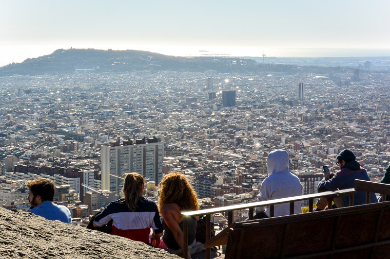 View of Barcelona from bunkers