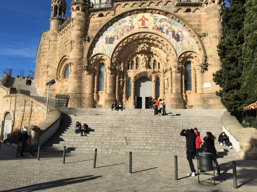 Tibidabo temple steps