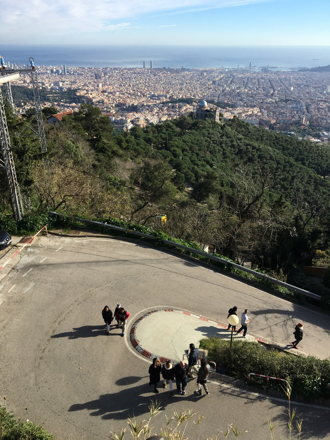 Walking up Tibidabo
